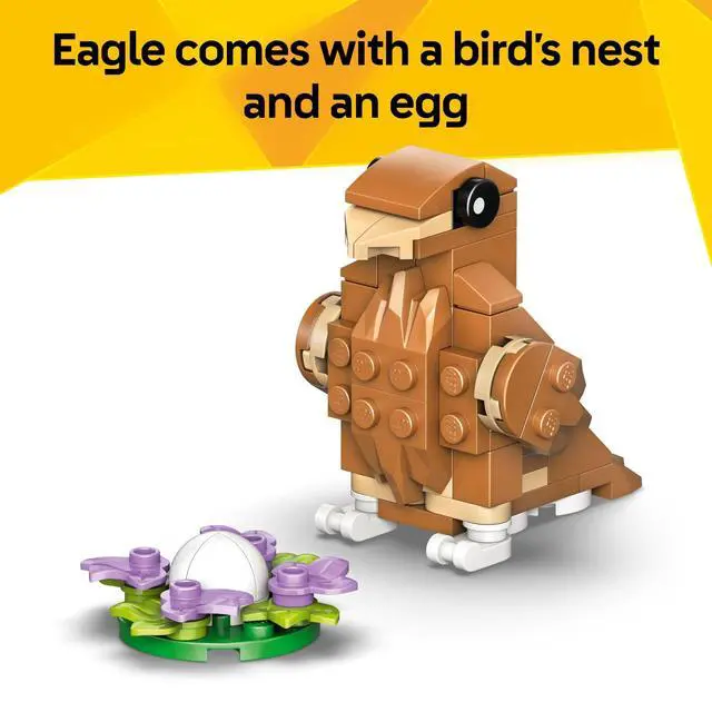 Alt view image 5 of 6 - LEGO Creator 3 in 1 Cute Hamster with a Flower Building Toy for Girls & Boys, Ages 7+ - Kids Build a Hamster, Hedgehog or Eagle Animal Figure - Gift Idea for Birthdays - 31376