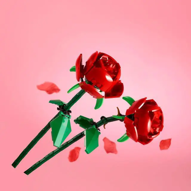 Alt view image 4 of 6 - LEGO Roses - Building Toy for Kids, Girls & Boys, Ages 8+ - Artificial, Fake Roses for Home Decor & Display - Gift Idea for Plant & Flower Lovers - 40460