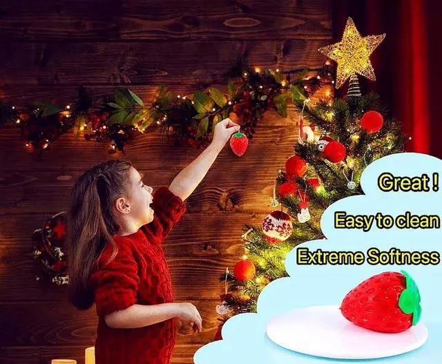 Alt view image 5 of 7 - Strawberry Squishy, Strawberry Squishy Sensory Fidget Giant Jumbo Big Slow Rising Stress Ball Squeeze Toy Fruit Realistic for Relief, Adults Kids Gifts Party Favor (1pcs)