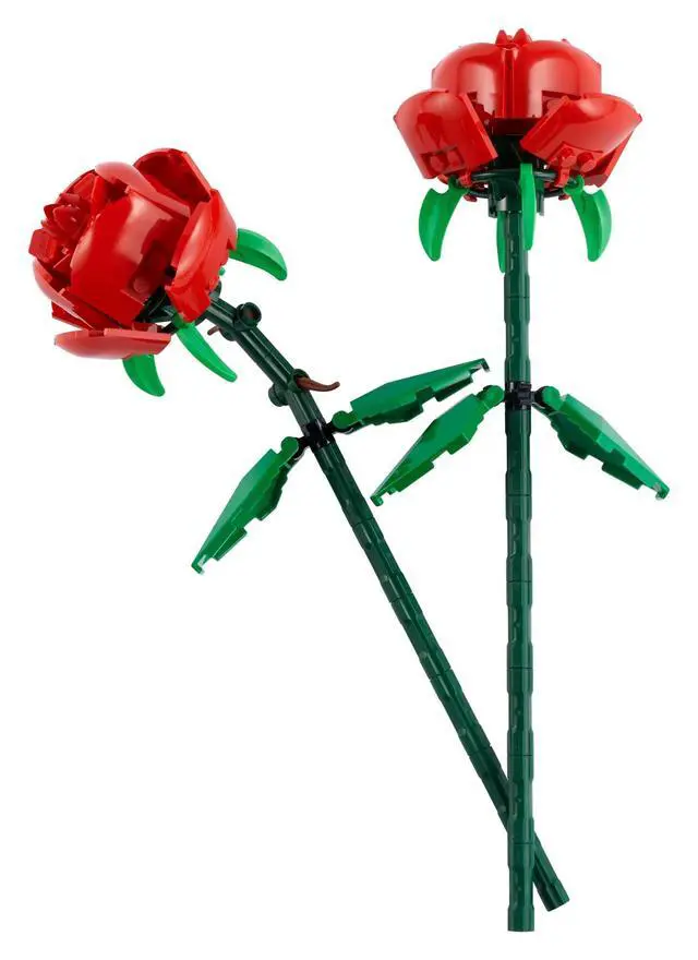 Alt view image 6 of 6 - LEGO Roses - Building Toy for Kids, Girls & Boys, Ages 8+ - Artificial, Fake Roses for Home Decor & Display - Gift Idea for Plant & Flower Lovers - 40460