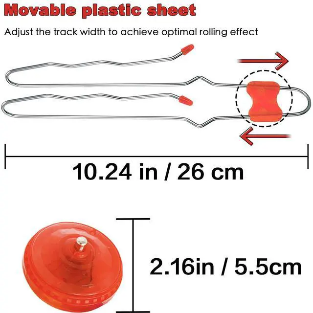 Alt view image 2 of 7 - Jishi Retro Magic Rail Twirler 3Pcs Light Up Glow Magnetic Gyro Wheel, Kids Classic Vintage Trick Yoyo Sensory Fidget Toys, Cool Unique Nostalgia Gifts Fun Stocking Stuffers for 3+ Year Old Boys Girls