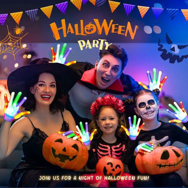 Alt view image 5 of 7 - Leafunee Cool Toys LED Gloves,Boy Age 8-10 Years Old with 6 Flash Mode, Stocking Stuffers for Halloween Christmas Birthday Parties, Fun Gift 3 4 5 7 8 9 10 11 12 Year Girls Boys(1 Pair), White