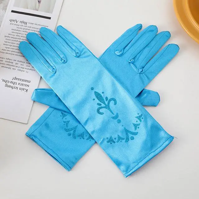 Alt view image 3 of 7 - AHLPO 4Pcs Princess Dress Up Accessories, Elsa Dress Up Party Accessories Set for Princess Costume Elsa Tiara Crown Wand Gloves Earring, Gift for Kids Girls Christmas Party Halloween Cosplay