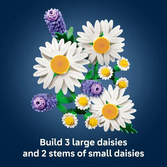 Alt view image 3 of 6 - LEGO Botanicals Daisies Building Toy - Artificial Flowers Crafting Kit for Girls & Boys, Ages 9+ - Kids Room Decor for Book Shelf or Desk - Gift Idea for Birthdays - 11508