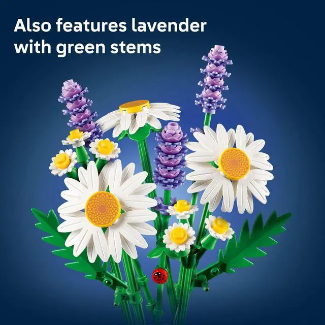 Alt view image 4 of 6 - LEGO Botanicals Daisies Building Toy - Artificial Flowers Crafting Kit for Girls & Boys, Ages 9+ - Kids Room Decor for Book Shelf or Desk - Gift Idea for Birthdays - 11508