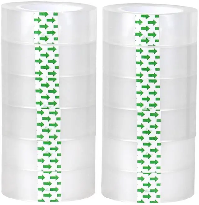Main image of BOMEI PACK 12 Rolls Clear Tape Refills Rolls Each Roll 3/4 x 1000 Inches | All-Purpose Transparent Tape Refills for Dispenser 1 inch Core for Office, Home, School, Packaging, and Gift Wrapping