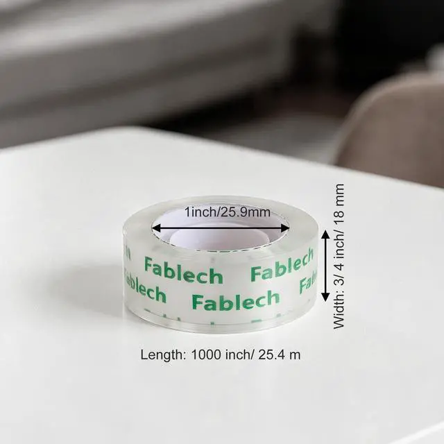 Alt view image 3 of 7 - Fablech Crystal Clear Tape Refills for Dispenser, 3/4 Inch x 1000 Inch, 1 Inch Core, 8 Rolls Pack, Multi-Purpose Transparent Stationery Tape for Home, School, Office, Craft & Daily Use