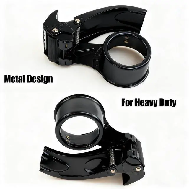 Alt view image 4 of 7 - Upgraded PROSUN Blade Safety Cover 2 Inch Professional Packing Tape Dispenser Packaging Metal Handheld Tape Gun Sealing Cutter with Extra Blade Black