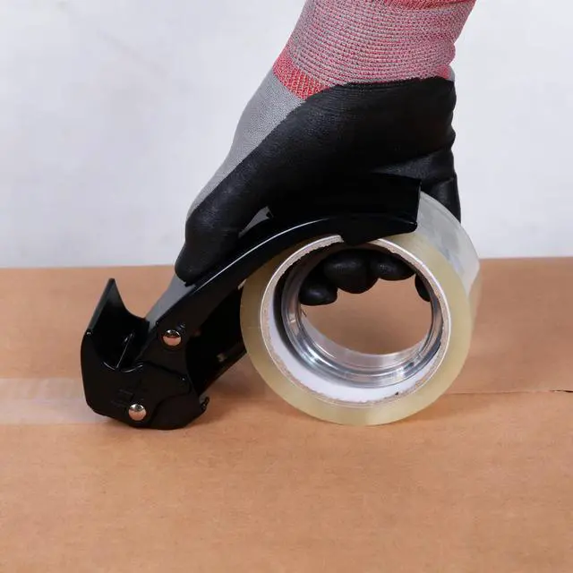 Alt view image 6 of 7 - Upgraded PROSUN Blade Safety Cover 2 Inch Professional Packing Tape Dispenser Packaging Metal Handheld Tape Gun Sealing Cutter with Extra Blade Black