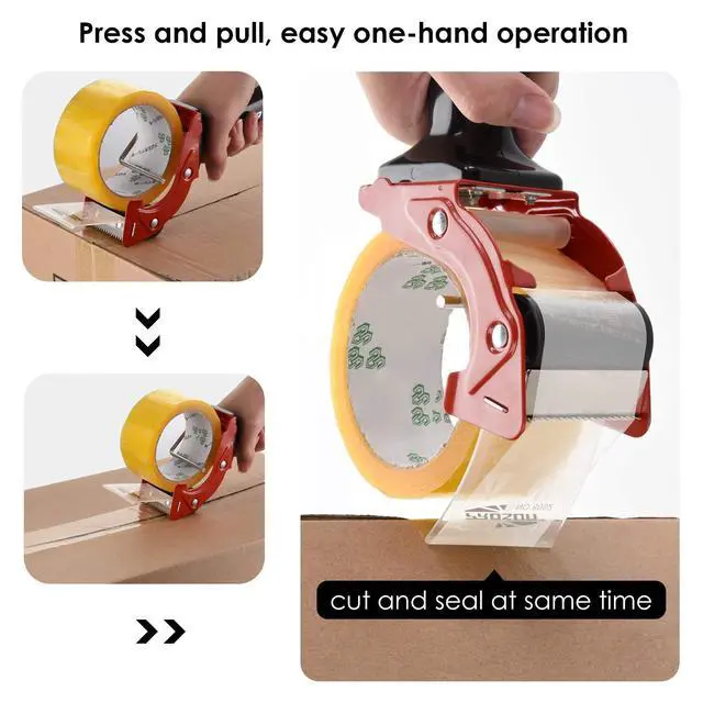 Alt view image 4 of 7 - PROSUN Fast Reload 2 Inch Tape Gun Dispenser Packing Packaging Sealing Cutter TG01 (Red)
