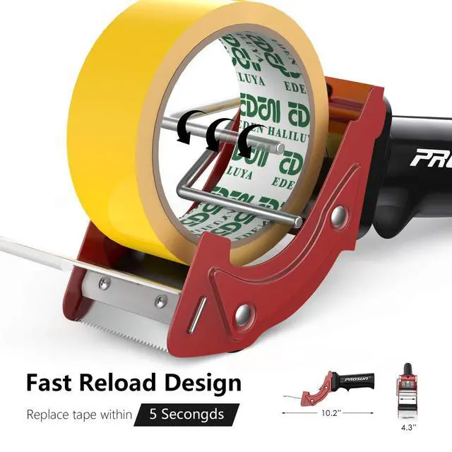 Alt view image 2 of 7 - PROSUN Fast Reload 2 Inch Tape Gun Dispenser Packing Packaging Sealing Cutter TG01 (Red)