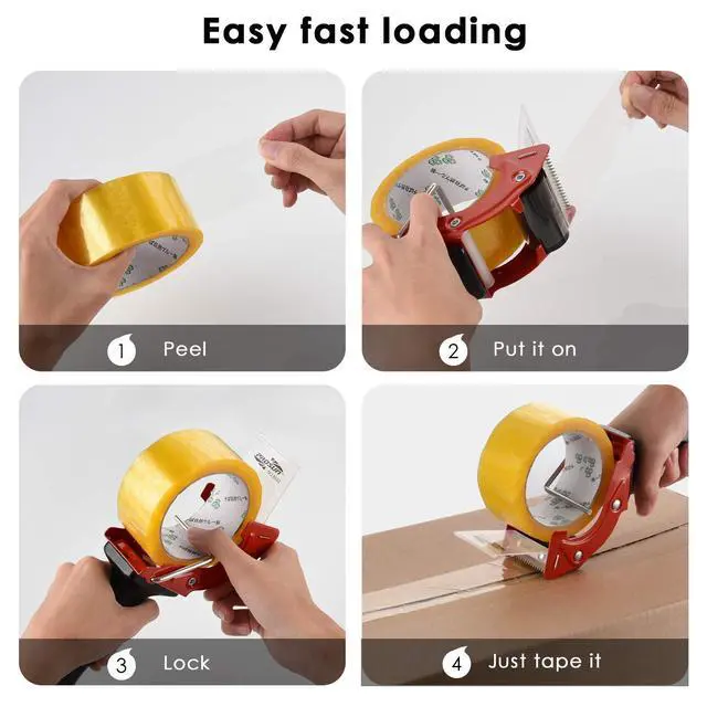 Alt view image 6 of 7 - PROSUN Fast Reload 2 Inch Tape Gun Dispenser Packing Packaging Sealing Cutter TG01 (Red)