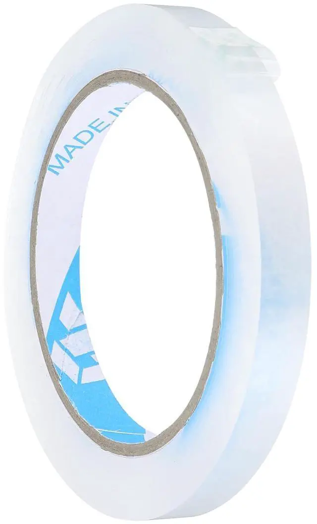 Main image of MECCANIXITY Poly Bag Sealing Tape, 1/2" x 100 Yard Plastic Bag Sealer Tape Packaging Sealing for Shops Packaging Food Vegetable Meat Cake Bread Freezer Ice, Clear