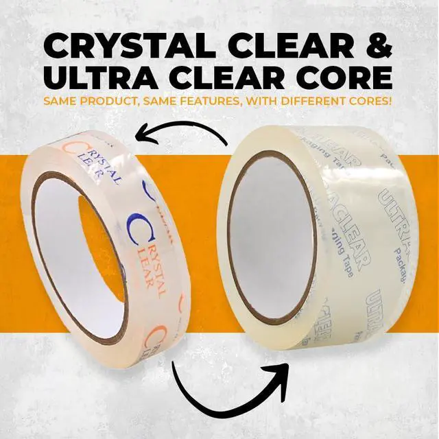 Alt view image 3 of 6 - WOD CST22CC Crystal Clear See-Through Packing Tape 3/8 inch x 110 yds. for Carton Sealing Mailing, Shipping, and Protection, Label Covering, Lamination, and Outdoor Uses.