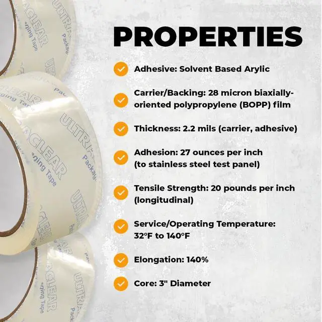 Alt view image 6 of 6 - WOD CST22CC Crystal Clear See-Through Packing Tape 3/8 inch x 110 yds. for Carton Sealing Mailing, Shipping, and Protection, Label Covering, Lamination, and Outdoor Uses.