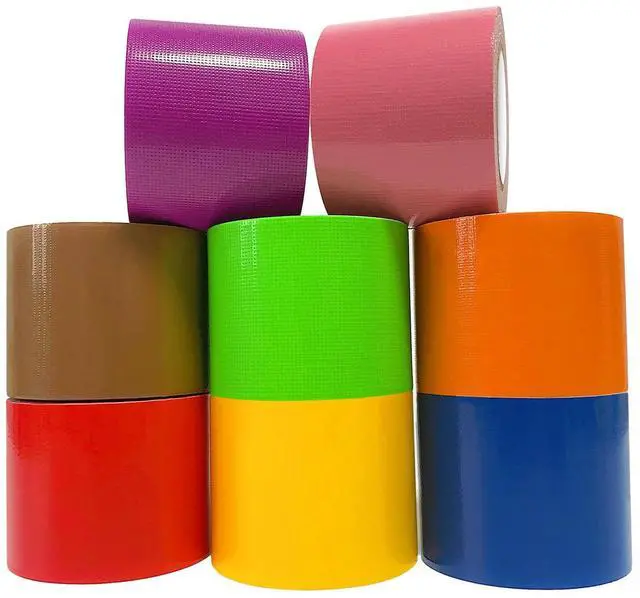 Main image of LYLTECH Rainbow Colored Duct Tape 8 Rolls 1.5in x 22ft Variety Pack | Heavy duty waterproof hand tear tape, ideal for packaging, arts, crafts, DIY decoration projects