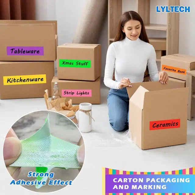 Alt view image 4 of 7 - LYLTECH Rainbow Colored Duct Tape 8 Rolls 1.5in x 22ft Variety Pack | Heavy duty waterproof hand tear tape, ideal for packaging, arts, crafts, DIY decoration projects