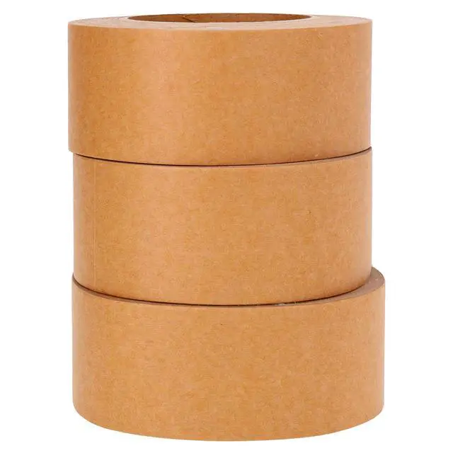 Alt view image 2 of 7 - Lockport Eco Friendly Brown Packing Tape, 2 Inch x 50 Yards, 3 Rolls of Brown Kraft Paper Tape with Strong Adhesion for Moving Boxes, Shipping & Packaging, Biodegradable Waterproof Heavy Duty