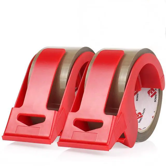 Main image of BOMEI PACK Brown Packing Tape with Dispenser,2 Pack Heavy Duty Packaging Tape,1.88 Inch x 55 Yards,Strong Brown Tape for Shipping Moving Sealing,Noiseless Shipping Tape for Packing