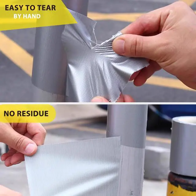 Alt view image 5 of 6 - Bethone 3-Pack Duct Tape Heavy Duty Waterproof Silver, 66 Yards x 1.88 Inch Total Strong Adhesive Duct Tape No Residue Bulk for Home Use, DIY, Projects, Outdoor Repairs Tear by Hand