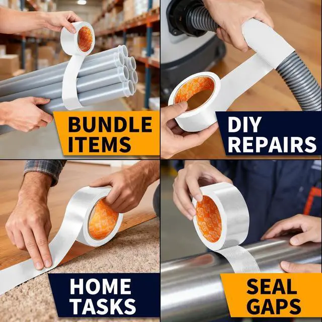 Alt view image 7 of 7 - YONGJIN White Duct Tape Waterproof, 2 Pack, 2 Inch x 40 Yards Total | Easy tear by hand, no residue cloth tape. Waterproof, multi-purpose for indoor, outdoor, repairs, DIY, packaging, and crafts