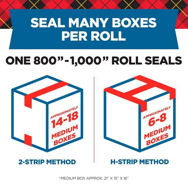 Alt view image 7 of 7 - Scotch Heavy Duty Recycled Packaging Tape, 2 Rolls with Dispensers, 1.88 in x 800 in Clear Heavy Duty Packing Tape for Shipping, Moving and Storage Boxes