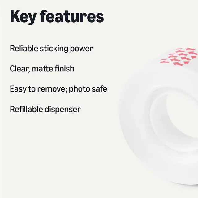 Alt view image 2 of 5 - Amazon Basics Matte Finish Invisible Tape, 3/4" x 1000" (27.78 Yards), Translucent, 12-Pack