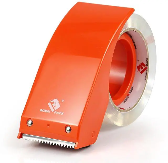 Main image of BOMEI PACK Heavy Duty Packing Tape with Dispenser 1.88'' x 66 YDs, Clear Box Tape for Packaging Shipping Moving Storage and Mailing, Strong Package Tape 1 Rolls + 1 Dispenser