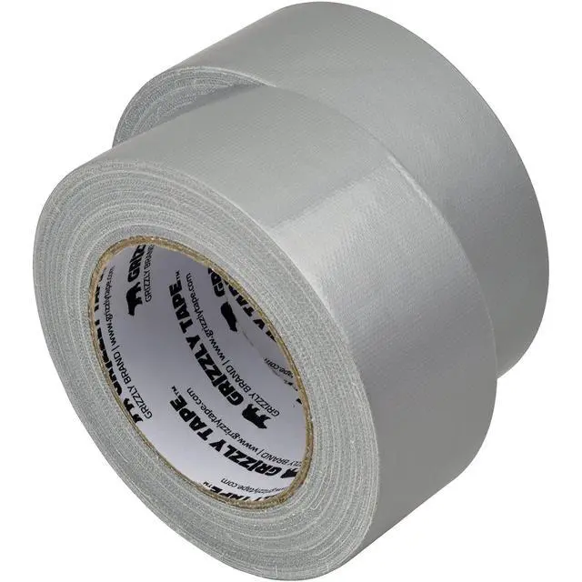 Alt view image 2 of 6 - Grizzly Power Silver Duct Tape Heavy Duty (2 Pack) | Versatile Packing Tape 1.88 Inch x 30 Yards | Waterproof Tape Roll for Home Improvement, Office Use, Wrapping, Sealing, Crafting & General Repairs