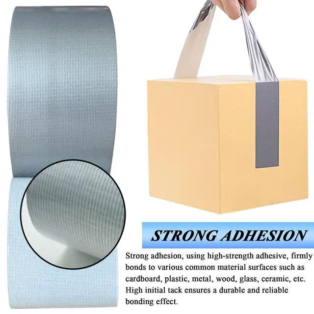 Alt view image 3 of 7 - 2 Pack Duct Tape Heavy Duty, Waterproof, Heat Resistant, Strong Adhesive Packaging Tape for HVAC, Home Improvement, Outdoor, Packing Boxes, Pipe Insulation, Window Sealing (21 Yards x 2 Inch)