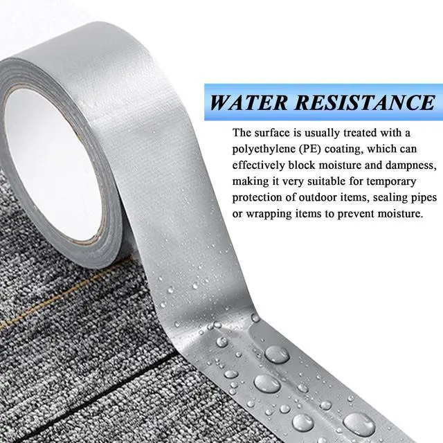 Alt view image 5 of 7 - 2 Pack Duct Tape Heavy Duty, Waterproof, Heat Resistant, Strong Adhesive Packaging Tape for HVAC, Home Improvement, Outdoor, Packing Boxes, Pipe Insulation, Window Sealing (21 Yards x 2 Inch)