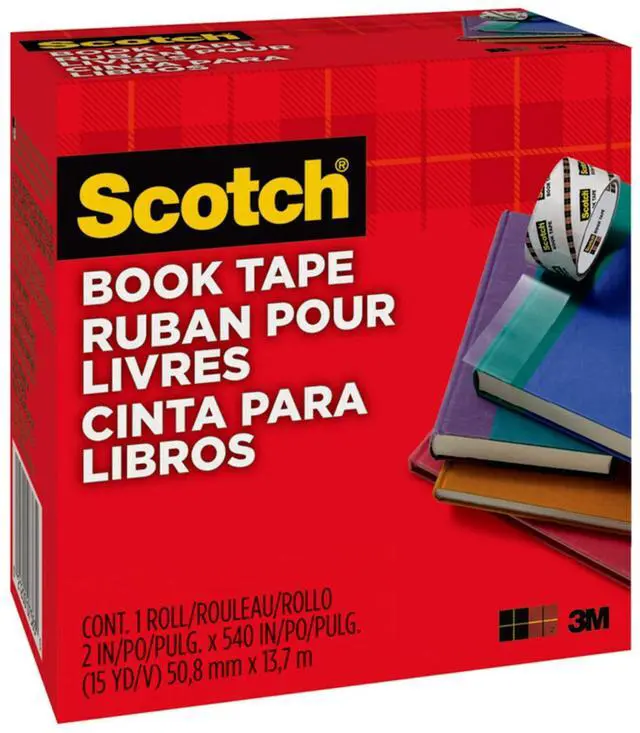 Alt view image 3 of 7 - Scotch Book Repair Tape, 2 in x 15 yd, Clear Durable Tape for Repairing and Protecting Book Bindings & Covers