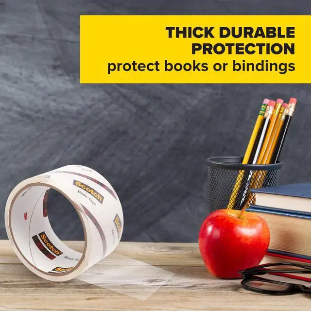 Alt view image 7 of 7 - Scotch Book Repair Tape, 2 in x 15 yd, Clear Durable Tape for Repairing and Protecting Book Bindings & Covers