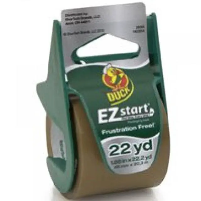 Main image of Duck Brand EZ Start Packaging Tape with Dispenser, 1.88 Inches x 22.2 Yards, Tan (393191)