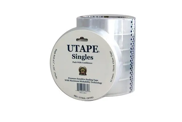 Alt view image 2 of 6 - UTAPE Singles Heavy Duty Clear Tape 1 Inch x 75 Yards Long, Packing Shipping Tape Refills Available Packaging Tape for Moving Boxes & Moving Supplies, Clear Office Use Sealing Tape 1 Roll