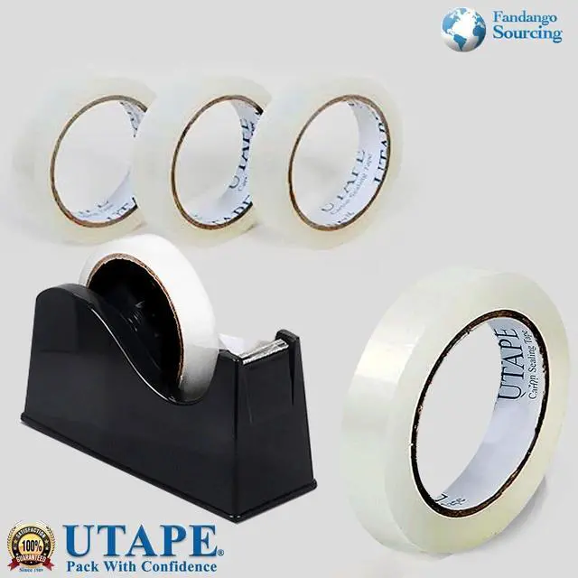 Alt view image 6 of 6 - UTAPE Singles Heavy Duty Clear Tape 1 Inch x 75 Yards Long, Packing Shipping Tape Refills Available Packaging Tape for Moving Boxes & Moving Supplies, Clear Office Use Sealing Tape 1 Roll