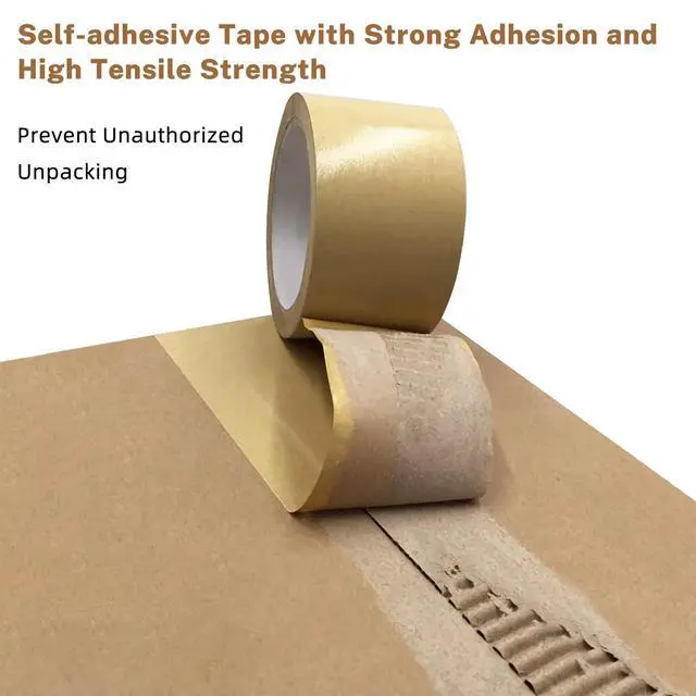 Alt view image 5 of 7 - TooCust Kraft Paper Tape Self Adhesive,2" X55YD,Brown Paper Tape, Biodegradable Brown Packing Tape,Paper Packing Tape with Strong Adhesive,1 Roll