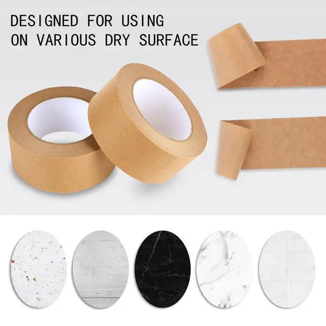 Alt view image 2 of 7 - WANBAO 1 Rolls Kraft Paper Tape Brown Packing Tape 2 inch x 55 Yard | for Packing Boxes, Sealing Cardboard Boxes, Packaging and Masking Use