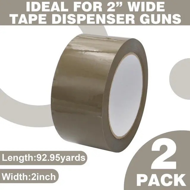 Alt view image 2 of 6 - Maartla 2 Pack Brown Packing Tape Heavy Duty, 2 inch X 93 Yards Per Roll, Wide Carton Packing Tape Shipping Tape Box Tape for Sealing Moving Mailing Office Storage, 2 mil Thick