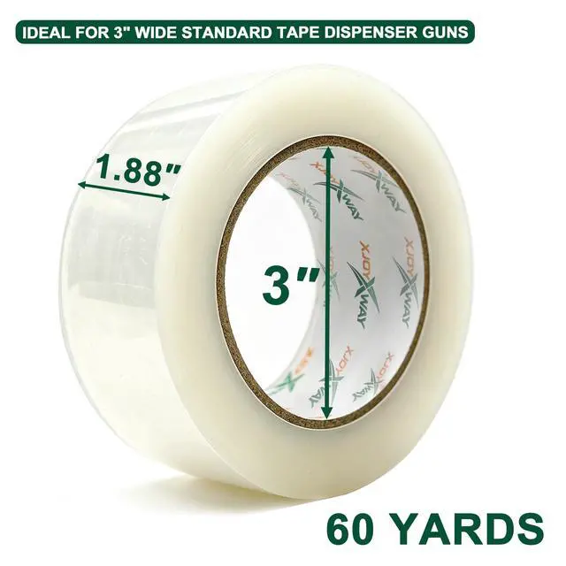 Alt view image 2 of 7 - XJOYXWAY Clear Packing Tape, 1.88" x 60 yds, 2Rolls,Tape for Shipping Packaging Moving Sealing, Thicker Clear Packing Tape, (2.7Mil x 1.88" x 60Yds)