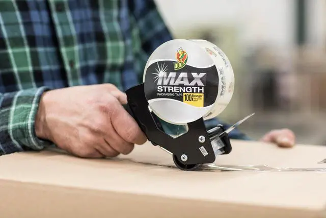 Alt view image 5 of 6 - Duck Max Strength Clear Packing Tape Refill - Maximum Strength Heavy Duty Packaging Tape for Shipping & Moving, Strong Packing Tape for Boxes, 1.88 Inch x 54.6 Yards, Clear (241508)