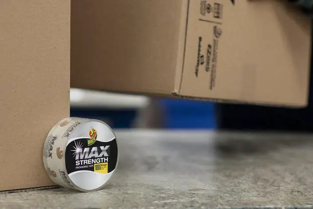 Alt view image 2 of 6 - Duck Max Strength Clear Packing Tape Refill - Maximum Strength Heavy Duty Packaging Tape for Shipping & Moving, Strong Packing Tape for Boxes, 1.88 Inch x 54.6 Yards, Clear (241508)