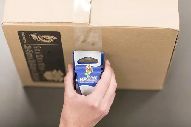 Alt view image 4 of 6 - Duck Brand High Performance Packaging Tape with Dispenser - HP260 Strong Packaging Tape Gun for Shipping, Moving, Mailing & Boxes - 1.88 Inches x 22.2 Yards - 1.5" Core - Clear (920352)
