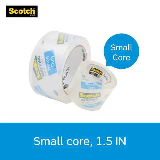 Alt view image 3 of 7 - Scotch Heavy Duty Greener Shipping Packaging Tape, 1 Roll with Dispenser, 1.88"ch x 700 inch, 1.5" Core, Great for Packing, Shipping & Moving, Clear (142G)