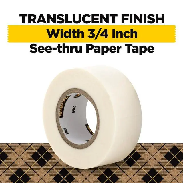 Alt view image 2 of 7 - Scotch Paper Tape, 3/4 in x 600 in, 2 Rolls | Writable, Translucent, Recyclable Packaging