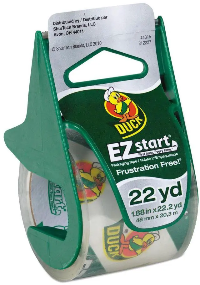 Main image of Duck EZ Start Premium Packaging Tape, Clear, 1.88" x 22.2 yd