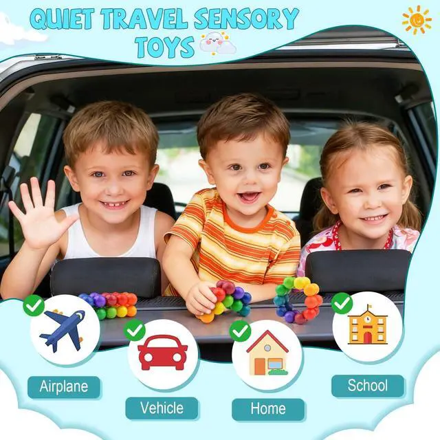 Alt view image 4 of 6 - Yrissmiss Autism Sensory Toys for Autistic Children, Fidget Toys for Adults Kids, Autism Toy for Toddlers, Airplane Car Travel for Kids Ages 3+ Easter Basket Stuffers Gifts for Kids Boys Girls