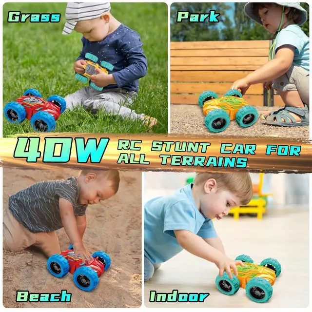 Alt view image 3 of 7 - Toddlers Car Toys for 2-3, Toys Cars for Ages 2-4, Double-Sided Monster Truck Toys, Stunt Push and Go Friction Cars, 3 Year Old Boy Toys, Toy Cars for 2 3 4 5 6 Year Old Boy Christmas Birthday Gift