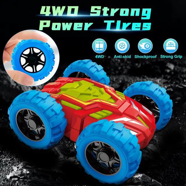 Alt view image 4 of 7 - Toddlers Car Toys for 2-3, Toys Cars for Ages 2-4, Double-Sided Monster Truck Toys, Stunt Push and Go Friction Cars, 3 Year Old Boy Toys, Toy Cars for 2 3 4 5 6 Year Old Boy Christmas Birthday Gift