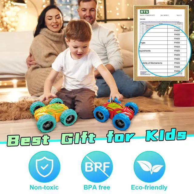 Alt view image 5 of 7 - Toddlers Car Toys for 2-3, Toys Cars for Ages 2-4, Double-Sided Monster Truck Toys, Stunt Push and Go Friction Cars, 3 Year Old Boy Toys, Toy Cars for 2 3 4 5 6 Year Old Boy Christmas Birthday Gift